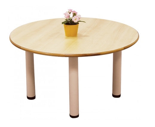 Round Birch Laminated Table 90cm Diam x 54cmH