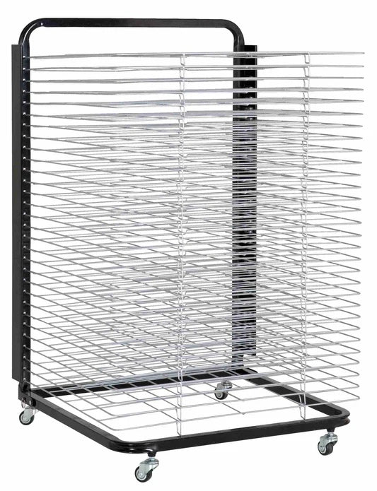 Mobile Art Drying Rack with 30 Large Trays