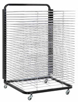 Mobile Art Drying Rack with 30 Large Trays