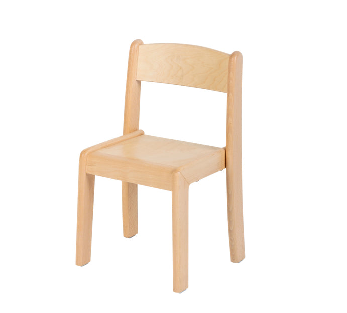 Solid Birch Stacking Chair 35cm Seat Height