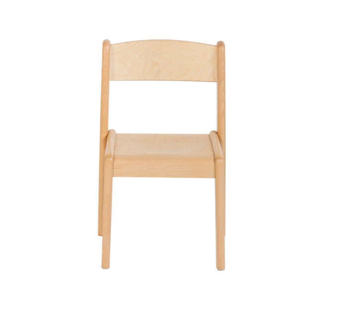 Solid Birch Stacking Chair 35cm Seat Height