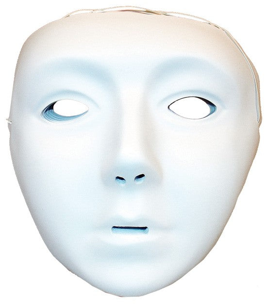 White Plastic Faces 12pcs