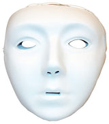 White Plastic Faces 12pcs