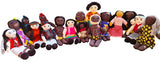 Fabric Dolls From Around the World Complete Set 16 pcs
