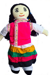 Romanian Girl Fabric Doll 43cmH