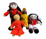 Fabric Dolls From Around the World Set A 4pcs