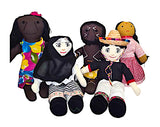 Fabric Dolls From Around the World Set B 5pcs