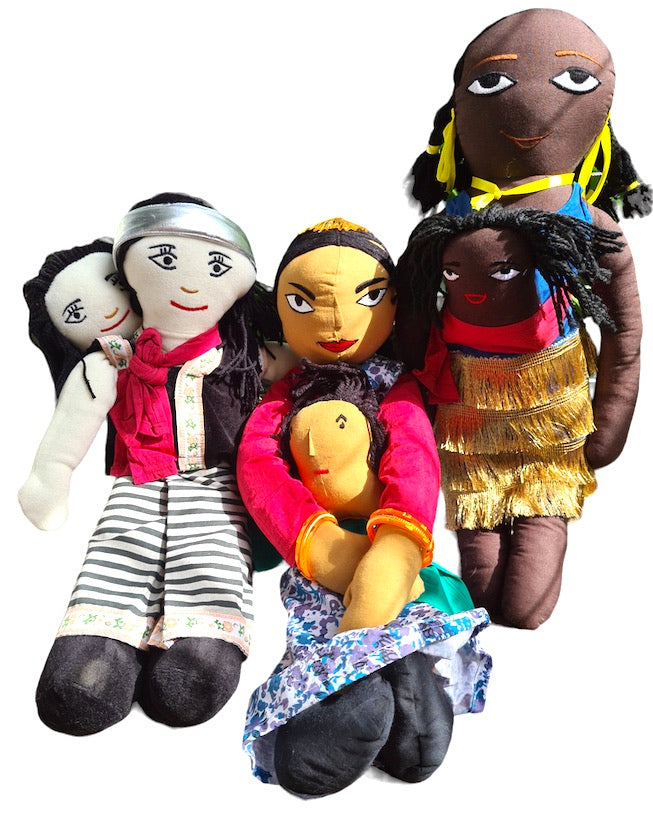 Fabric Dolls – Multicultural Mothers and Babies (6pcs)