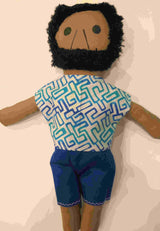 Handmade Contemporary Aboriginal Man Doll