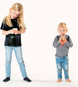 Wooden Push Button Phones Set on Stand