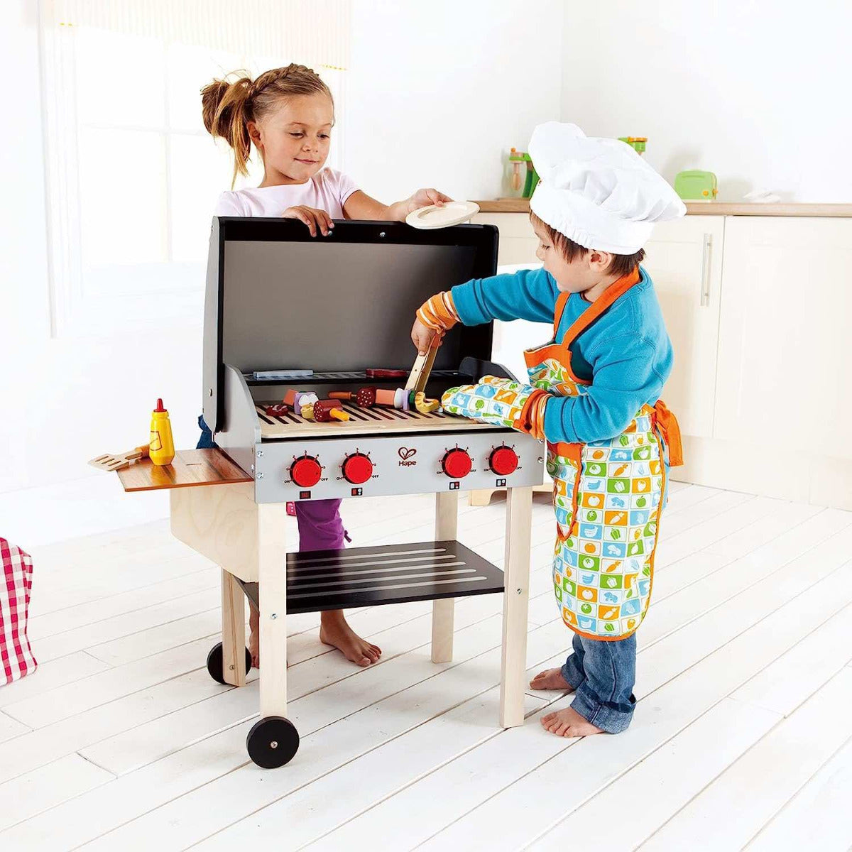 Gourmet BBQ With Food and Accessories