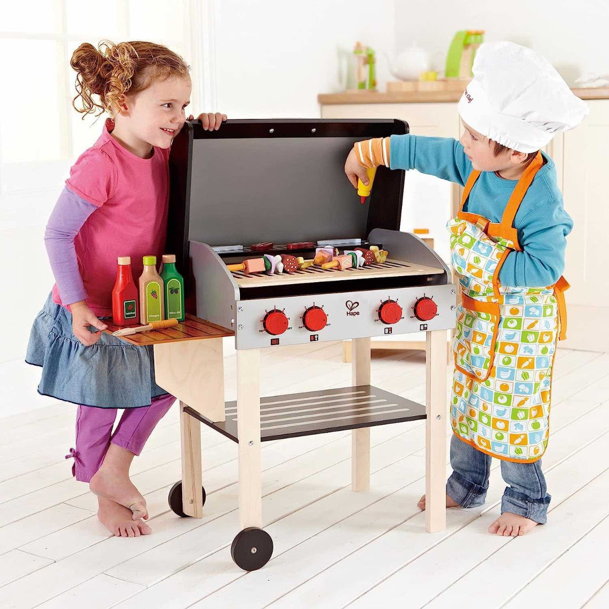 Gourmet BBQ With Food and Accessories