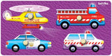 Knobbed Rescue Vehicles Puzzle 4pcs