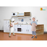 Solid Timber Microwave, Rangehood and Overhead Cupboard Set White Series