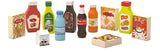 Wooden Packaged Foods and Beverages Set 12pcs