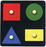 Knobbed Geo Shapes Puzzle 4pcs