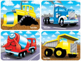 Heavy Vehicles Raised Puzzle Set of 4