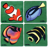 Tropical Fish Raised Puzzle Set of 4