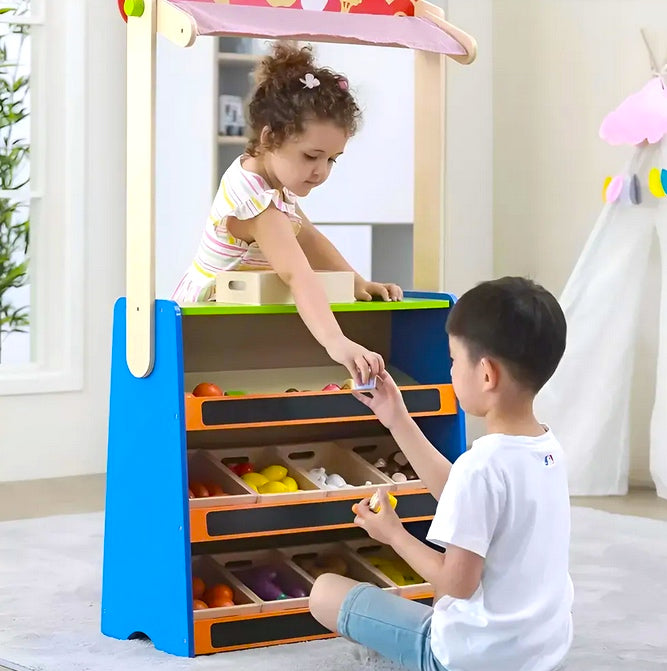 2-in-1 Puppet Theatre and Market Stand