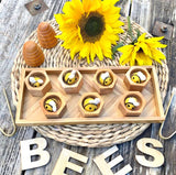 Wooden Honeycombe, Hives and Bees Set 16pcs