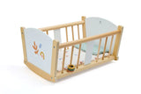 Doll’s Rocking Cradle – Wooden Pretend Play Bed with Washable Cushions