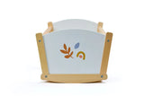 Doll’s Rocking Cradle – Wooden Pretend Play Bed with Washable Cushions