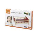 Wooden Doll's Bed with Bedding