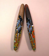 Clap Sticks Hand Painted 30cmL 2pcs