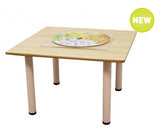 Square Birch Laminated Table 90cmL x 90cmW x 47cmH