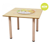 Square Birch Laminated Table 90cmL x 90cmW x 61cmH