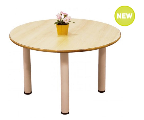 Round Birch Laminated Table 90cm Diam x 61cmH