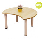 Scalloped Birch Laminated Table 90cm Diam x 54cmH