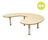 Large Kidney Birch Laminated Table 180cmL x 120cmD x 40cmH