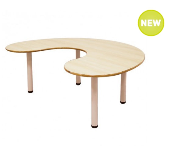 Large Kidney Birch Laminated Table 180cmL x 120cmD x 61cmH