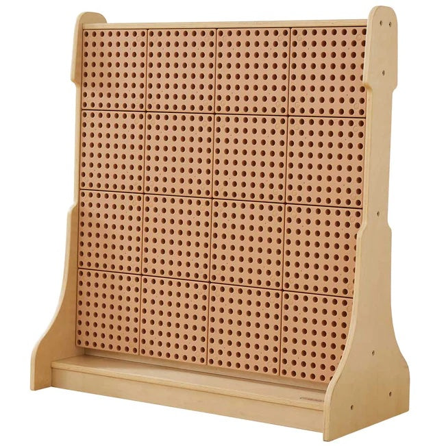 Double Sided Toddler STEM Wall and Jumbo Pegs Combo 128pcs