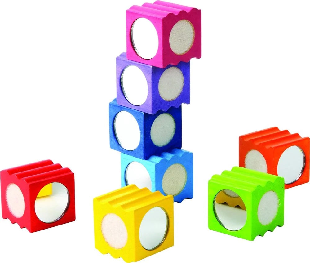 Rainbow Sensory Texture Blocks 8pcs