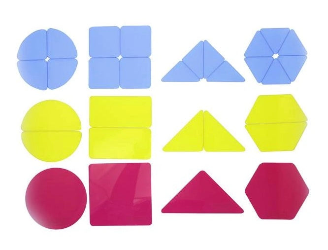 Translucent Geo Shapes in Wooden Box 51pcs