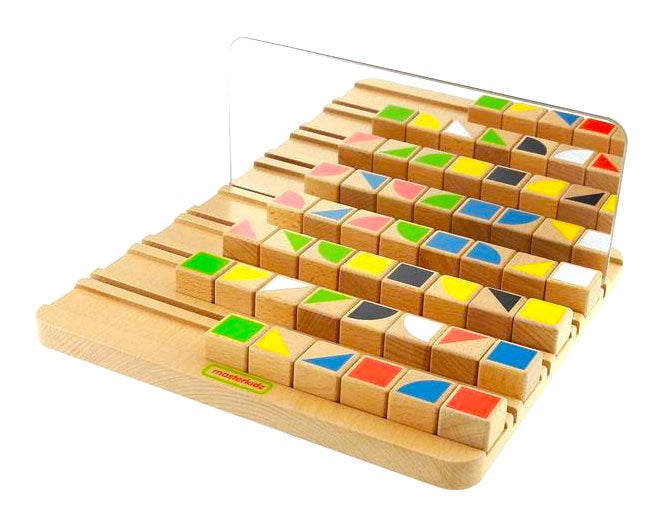 Mirror Reflection Learning Board with Pattern Blocks – 30 Piece Set