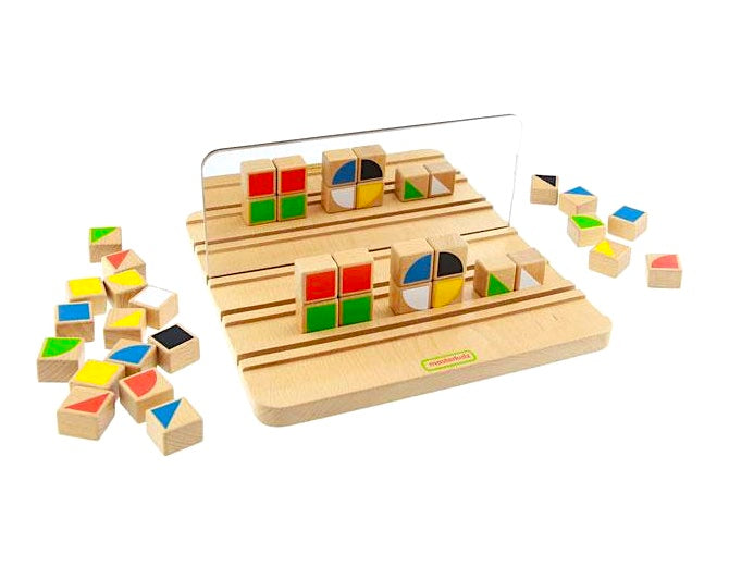 Mirror Reflection Learning Board with Pattern Blocks – 30 Piece Set
