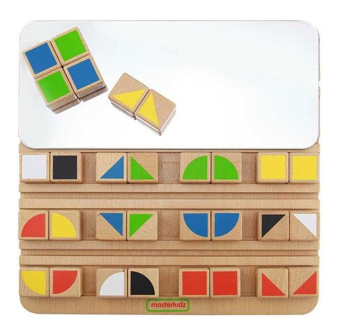 Mirror Reflection Learning Board with Pattern Blocks – 30 Piece Set
