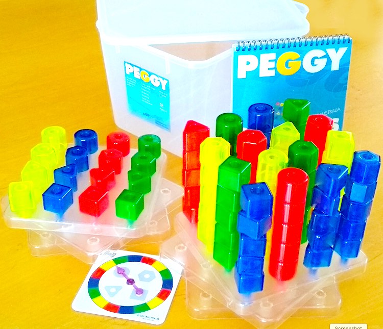 Crystal Fluoro Peggy Count and Match Pegboard Class Set