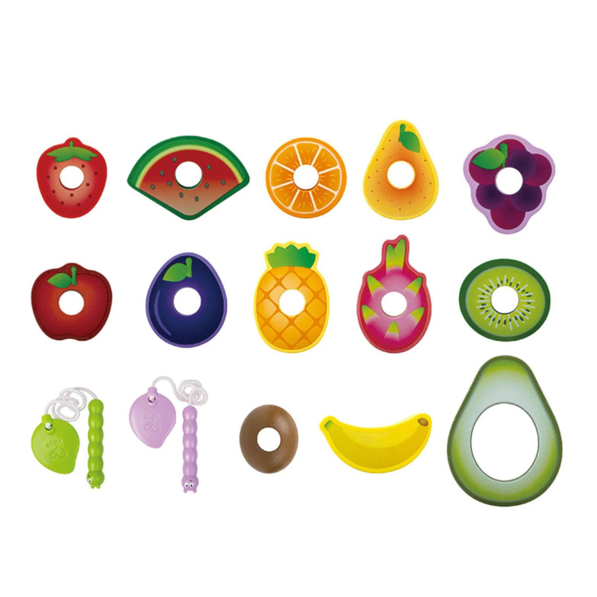 Threading Fruit Caterpillar's Feast Threading Fruit Set 15pcs – Edu-21