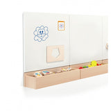 Magnetic Wooden Drawing Stencils in Drawstring Bag 12pcs