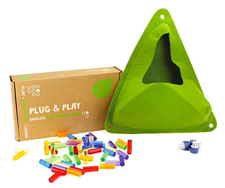 Plug It Wall Panel Acrylic Cylinders in Storage Pouch 48pcs