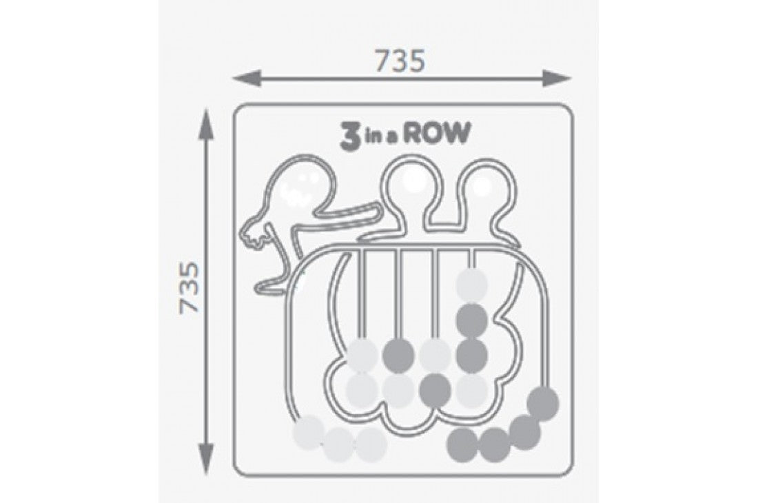 3 in a Row Outdoor Mount Panel