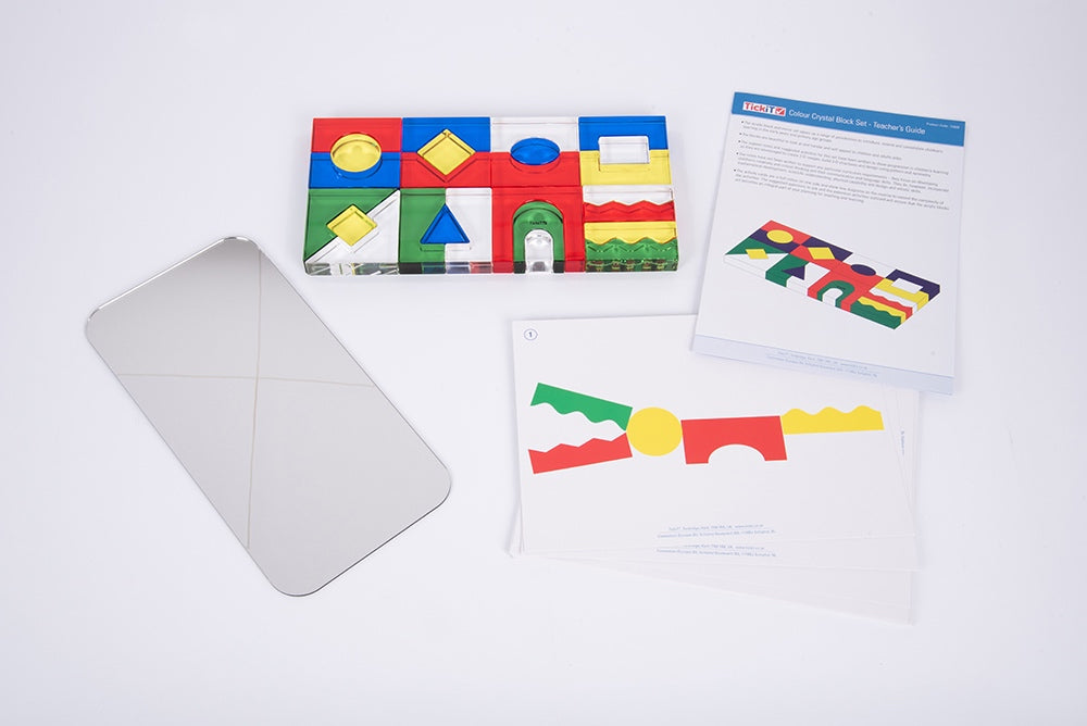 Acrylic Building Blocks With Mirror and Work Cards 41pcs