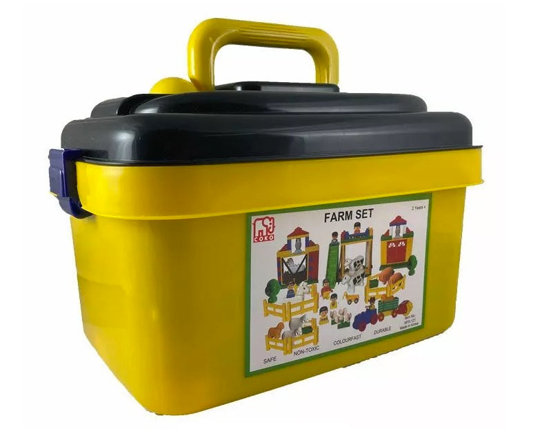 Coko Block Farm Set in Container 121pcs