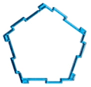 Geoshapes Pentagons Crystal Fluoro Pack 30pcs