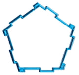 Geoshapes Pentagons Crystal Fluoro Pack 30pcs