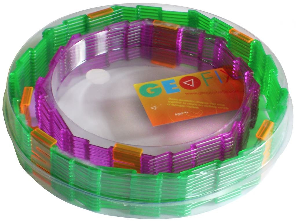 Geoshapes Octagons and Decagons Crystal Fluoro Pack 24pcs
